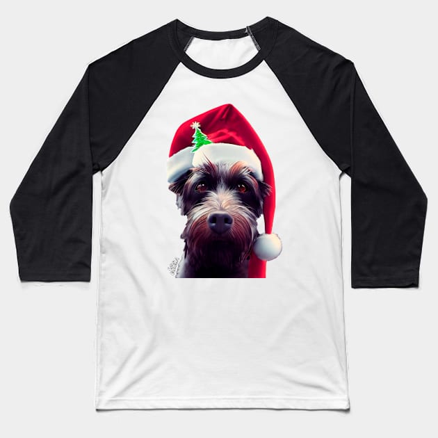 Christmas Funny dog Baseball T-Shirt by extraordinar-ia